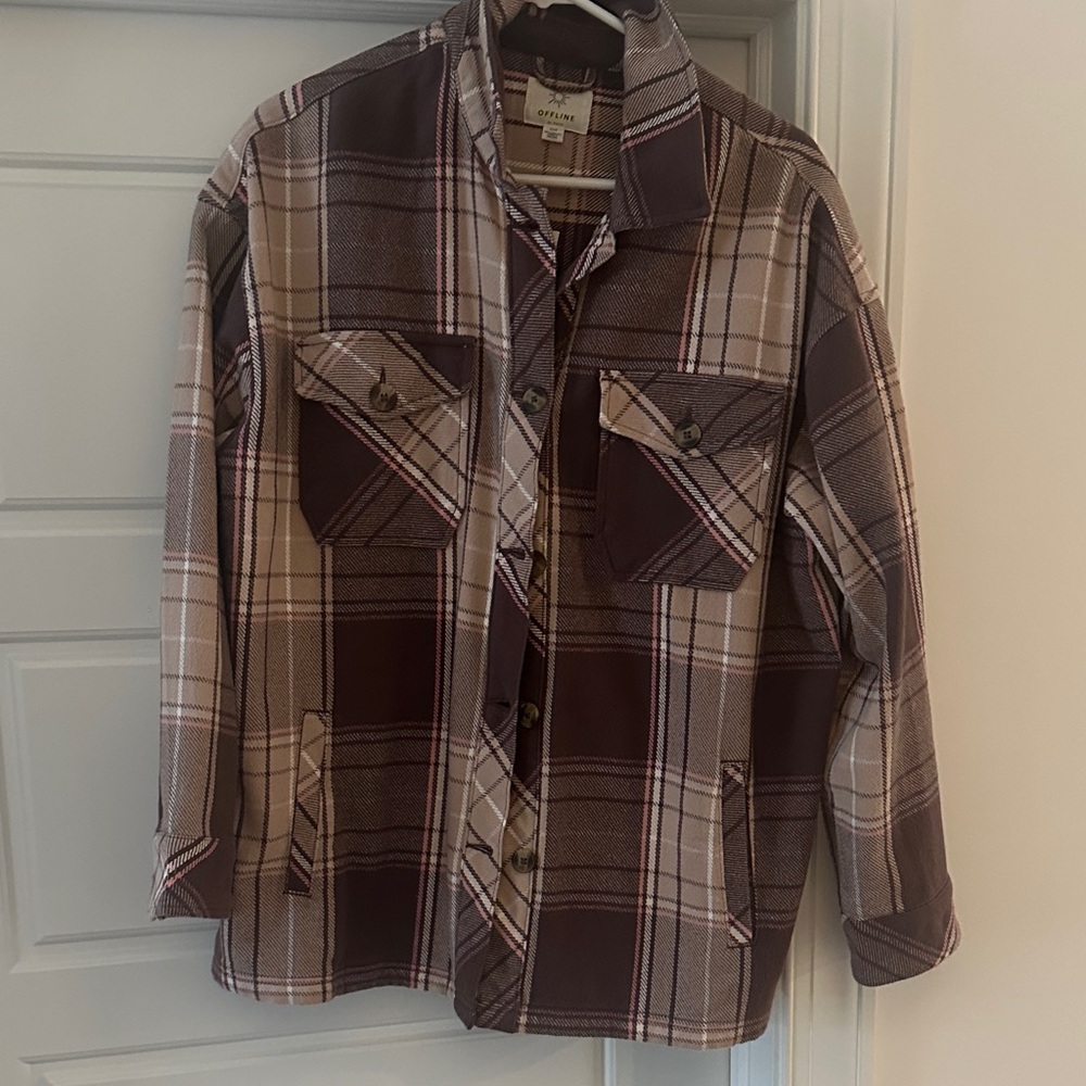 Aerie Offline Button-Up Jacket NEW